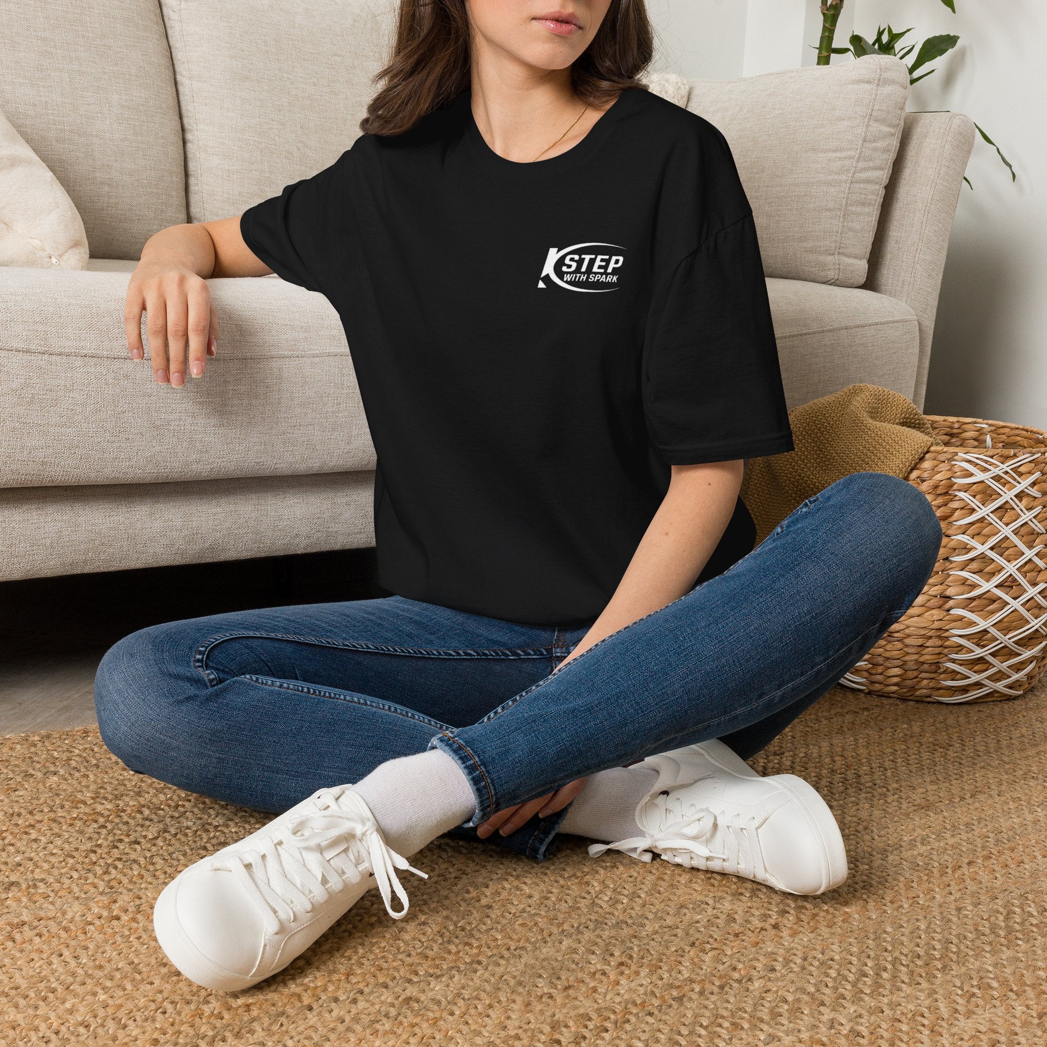 Step With Spark Logo T-Shirt — Motivational Casual Tee