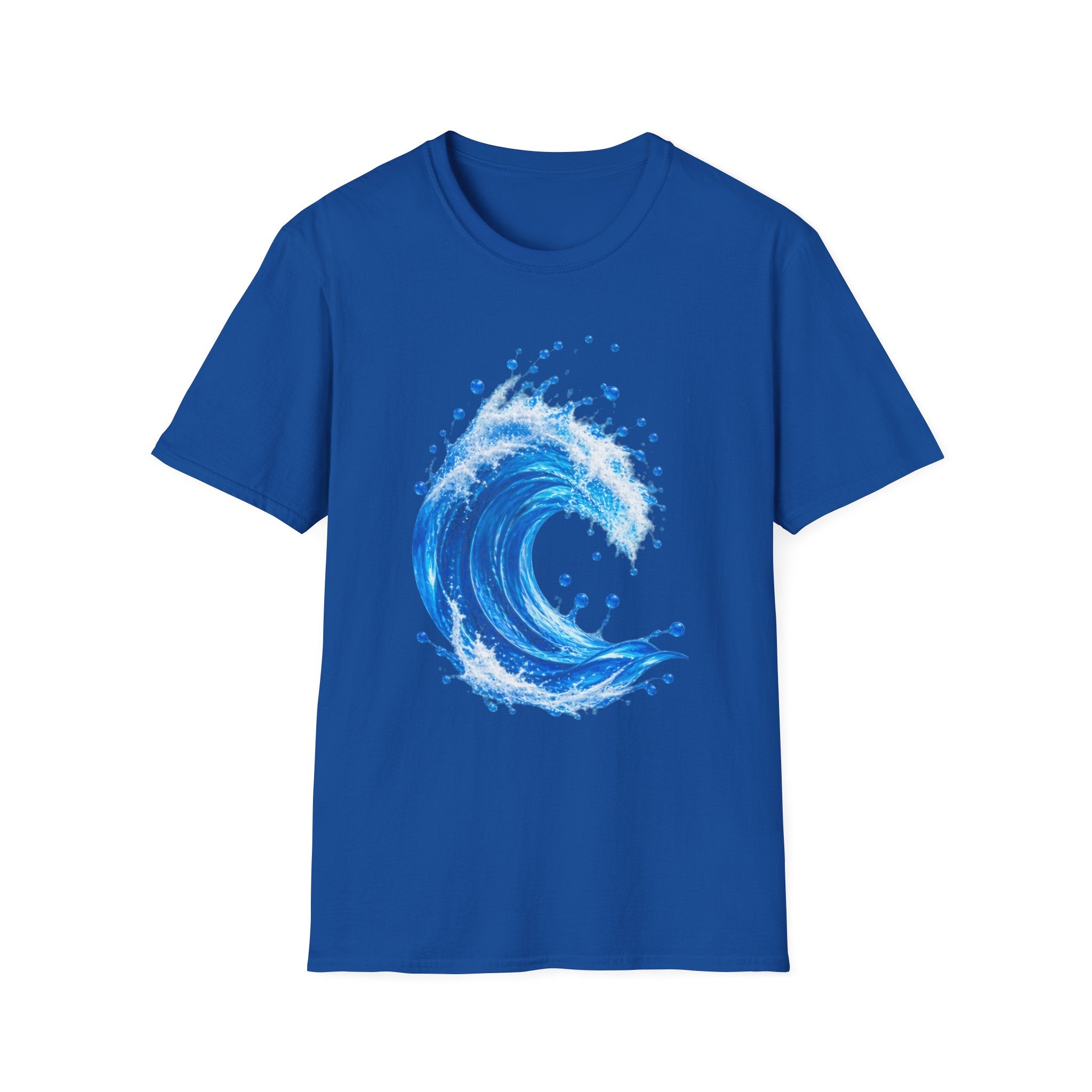 Ocean Wave T-Shirt — Blue Water Splash Graphic Tee