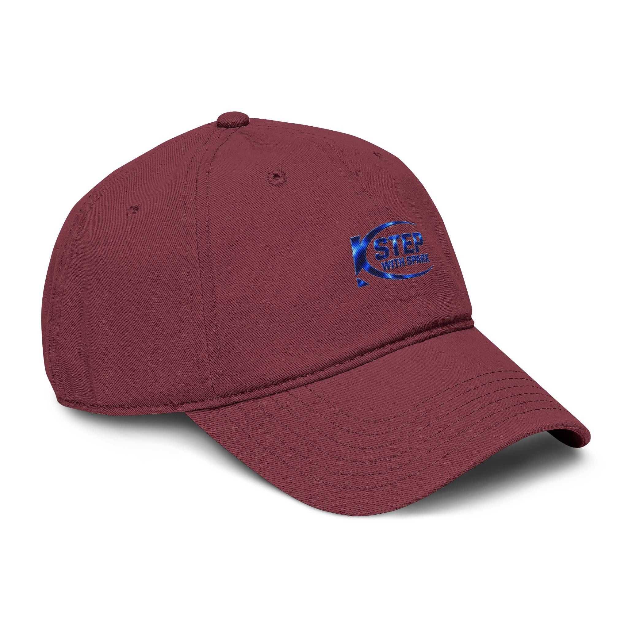 Washed Baseball Cap — "Step with Spark" Embroidered Logo Hat